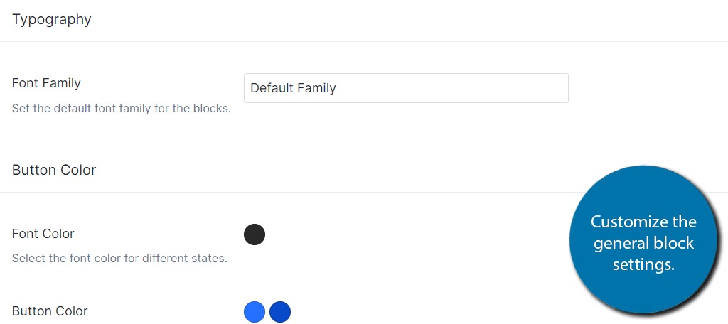 Customize Block Settings