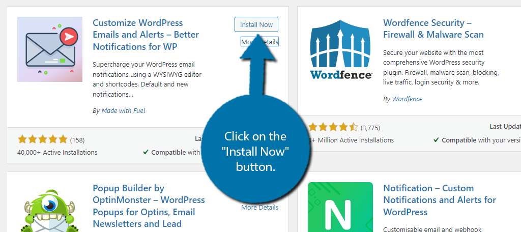 Install Now Button