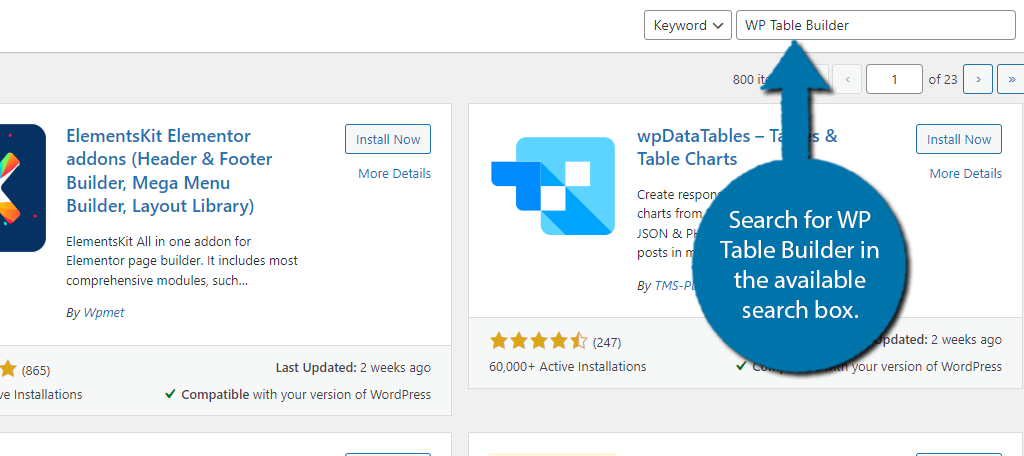 WP Table Builder