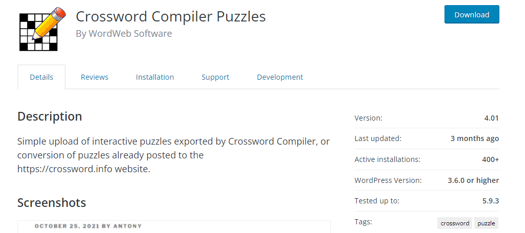 Crossword Compiler Puzzles