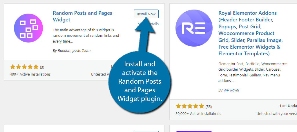 Install the Random Posts and Pages Widget for WordPress