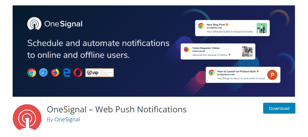 OneSignal Web Push Notifications for WordPress