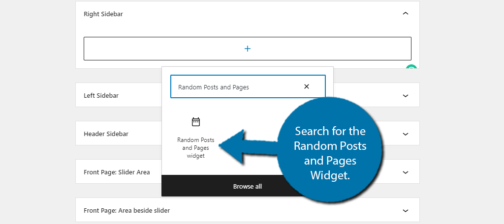 Add the Random Posts and Pages Widget