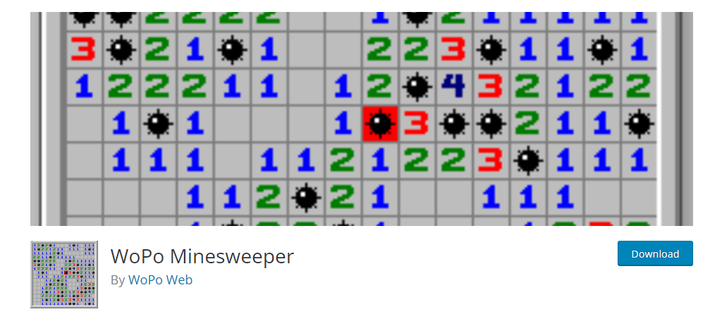 WoPo Minesweeper is one of the most iconic WordPress game plugins