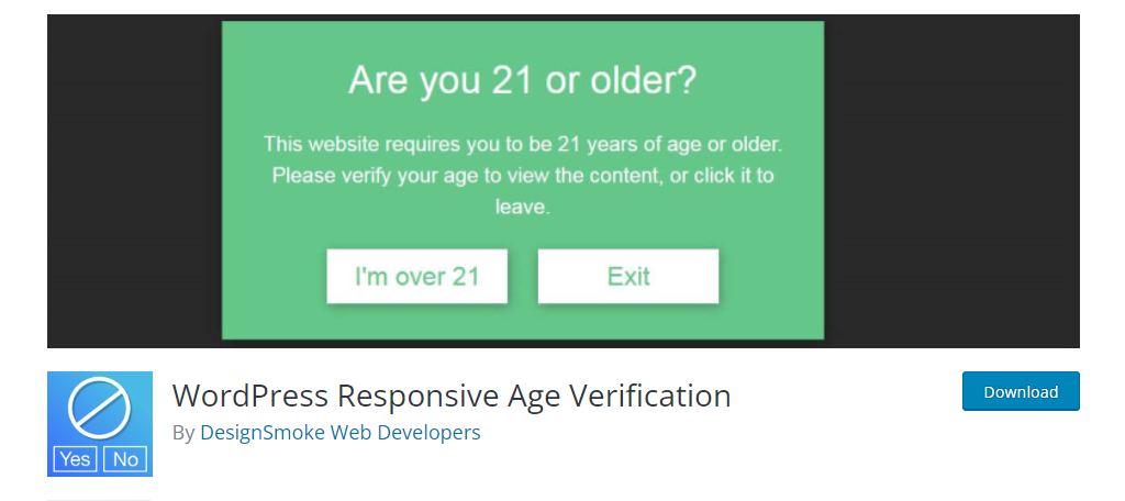 WordPress Responsive Age Verification
