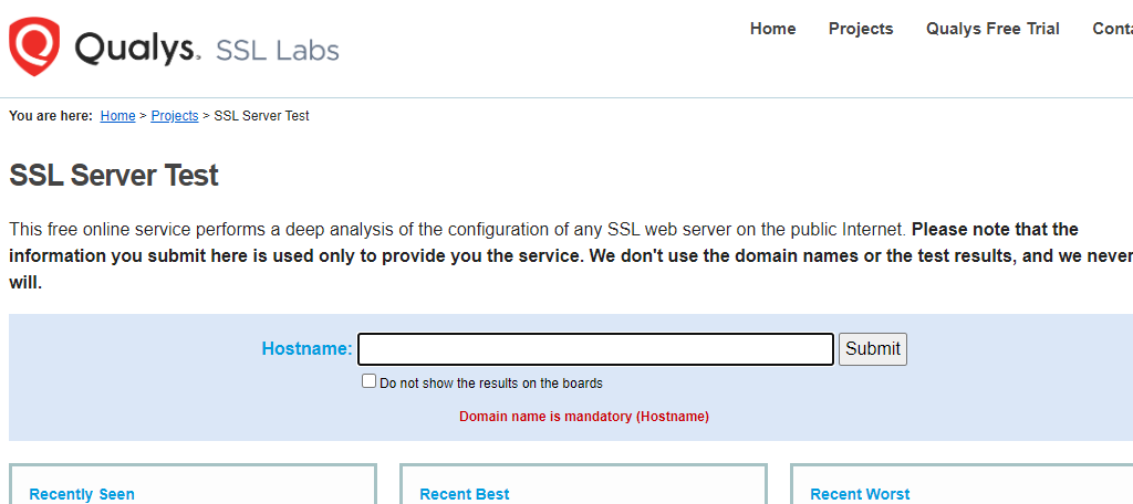 Qualys SSL Labs