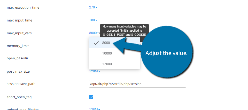 Adjust the value to fix the custom menu limit error in WordPress