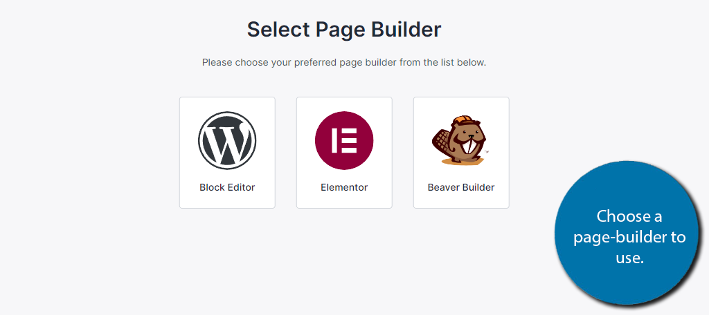Choose Page Builder