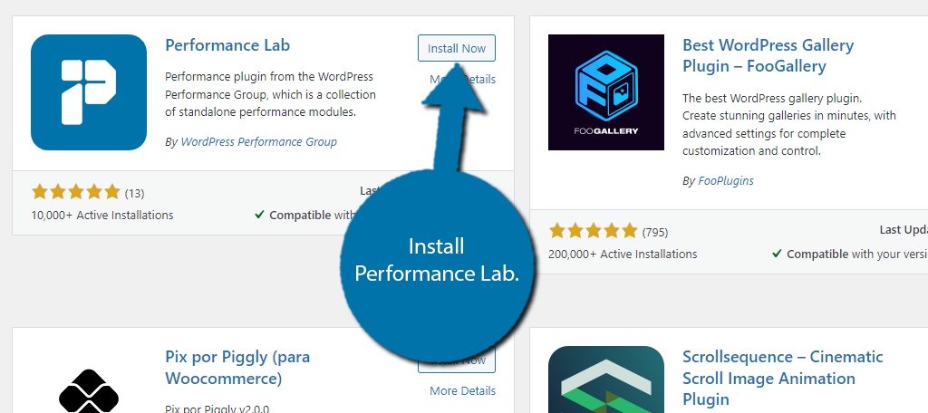 Install Performance Lab