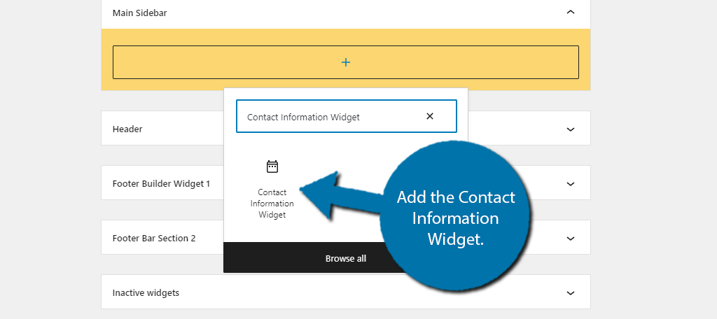 Add Contact Information Widget to WordPress