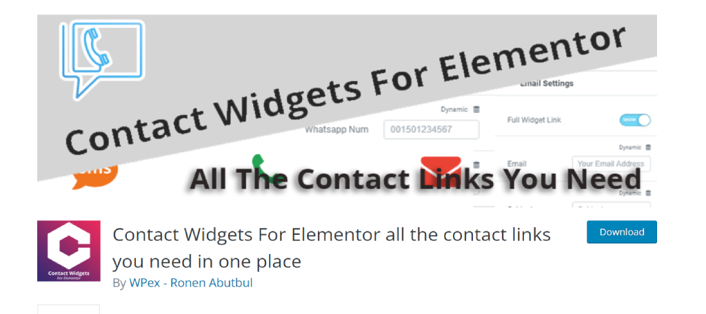 Contact Widgets For Elementor