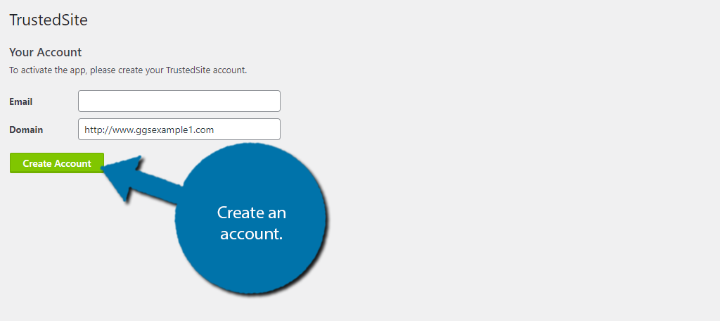 Create a TrustedSite Account