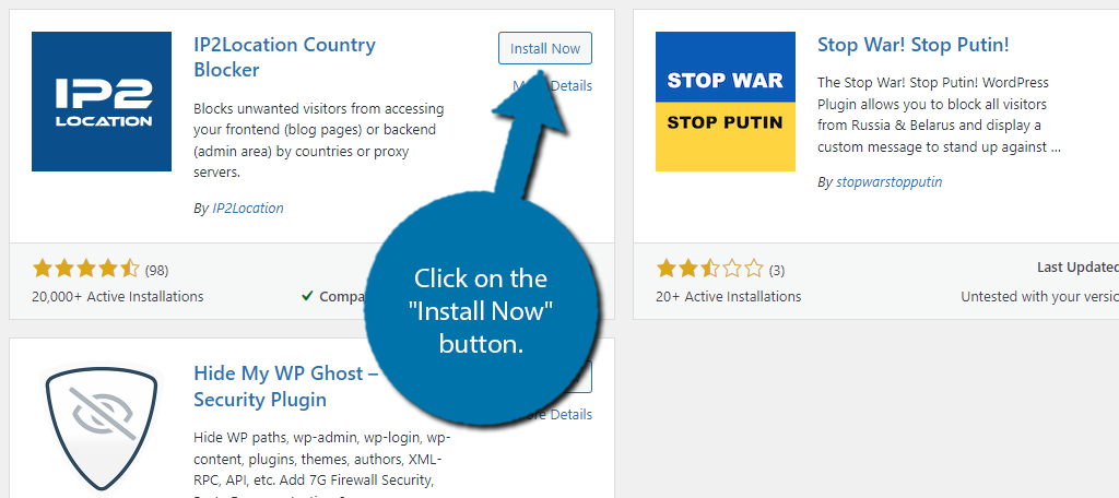 Install Now Button