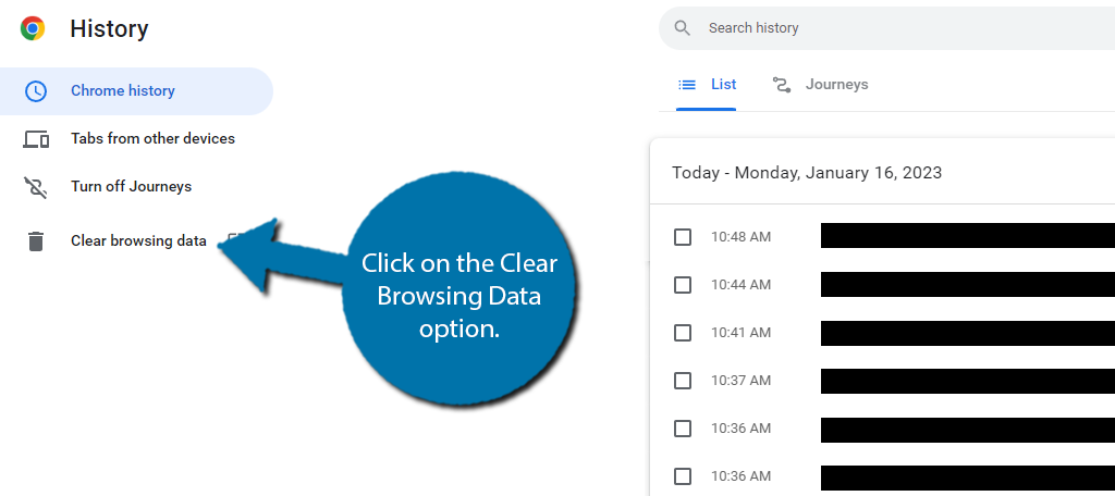 Clear Browsing Data