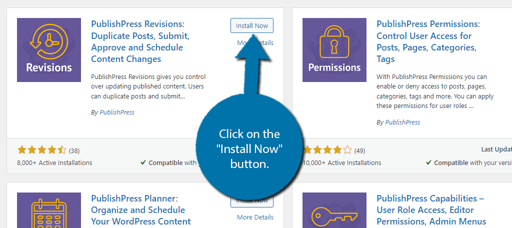 Install Now Button