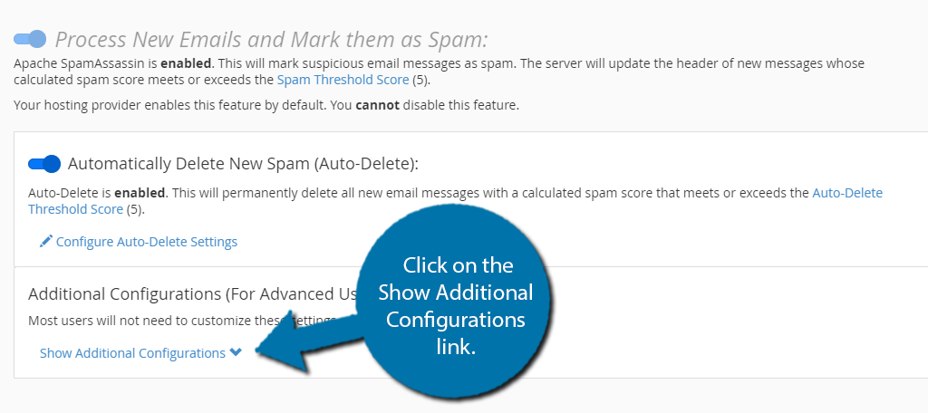 Show Additional Configurations