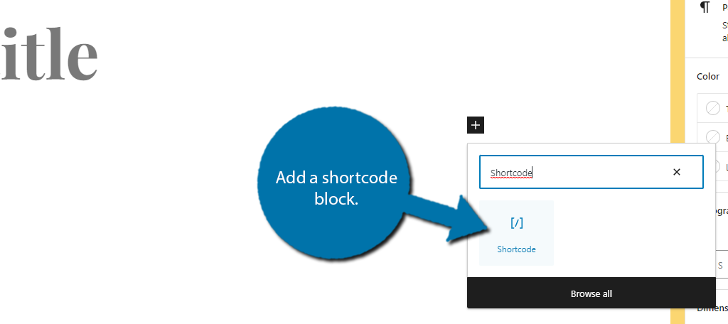 Shortcode Block