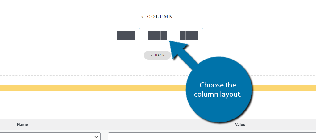 Choose the column layout