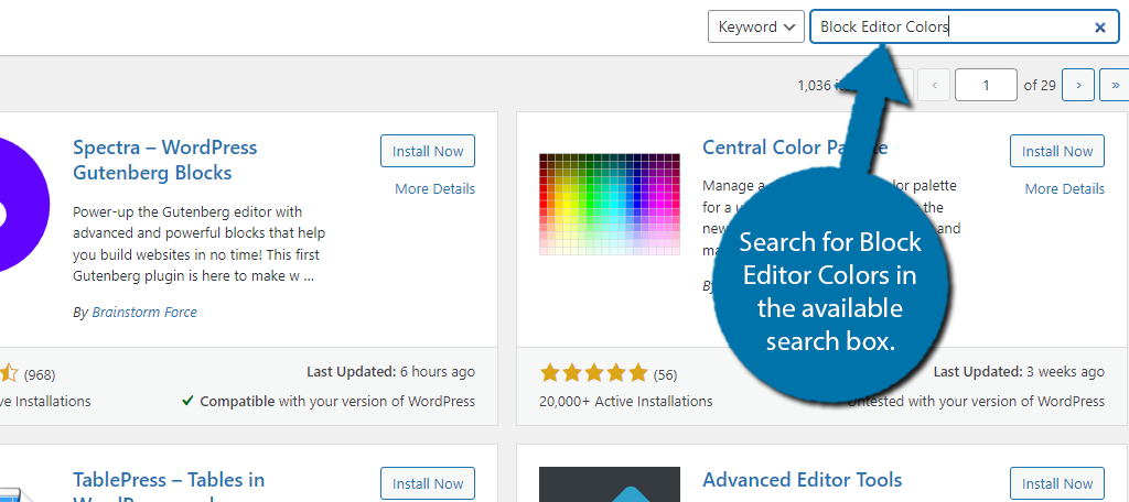 Block Editor Colors WordPress
