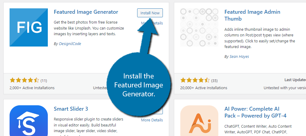 Install the Featured Image Generator