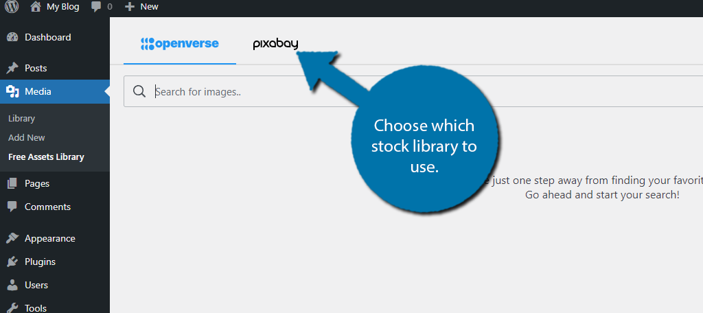 Choose the Stock Library