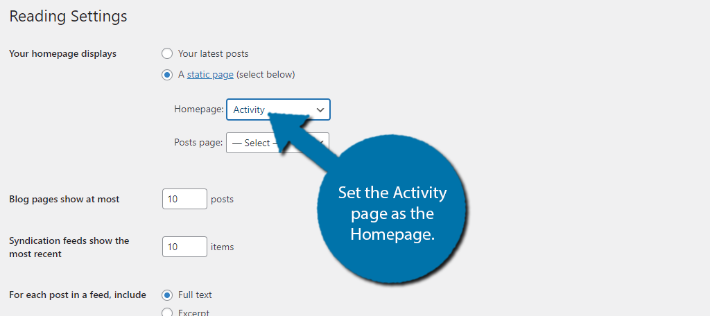 Activity Homepage