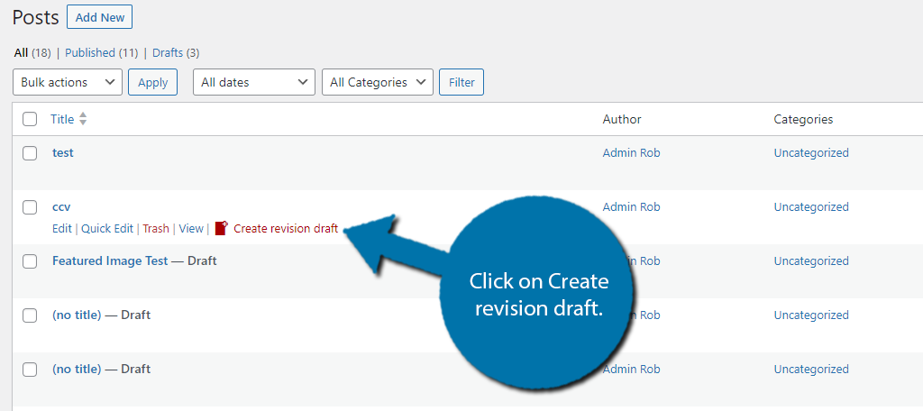 Create Revision Draft