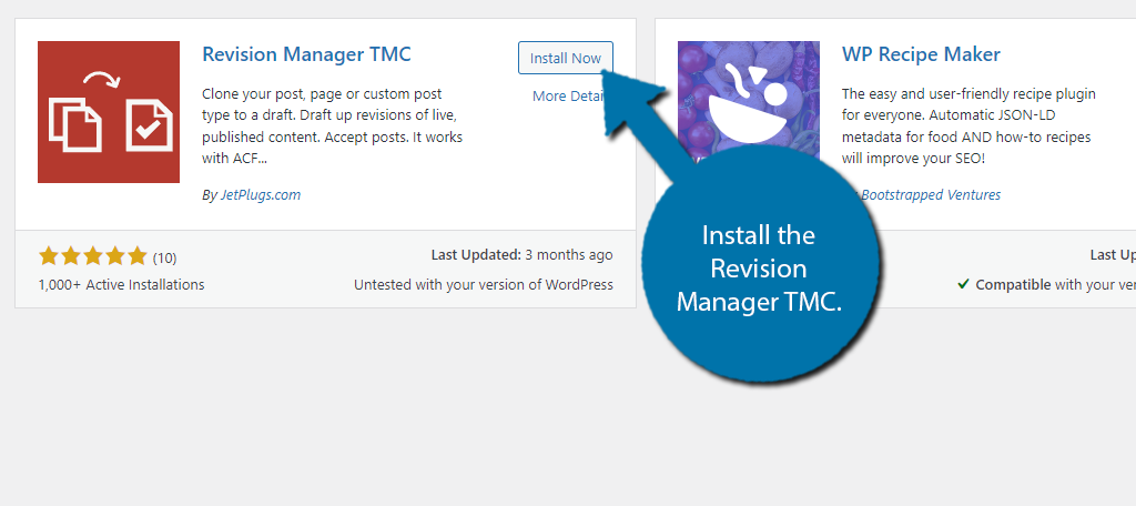 Install Revision Manager TMC