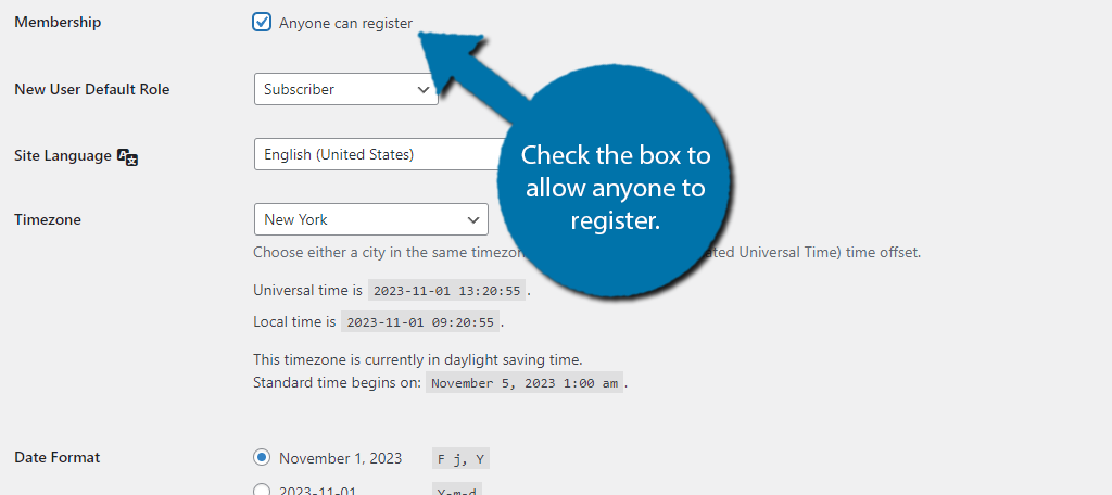 Allow any one to use WordPress user registration