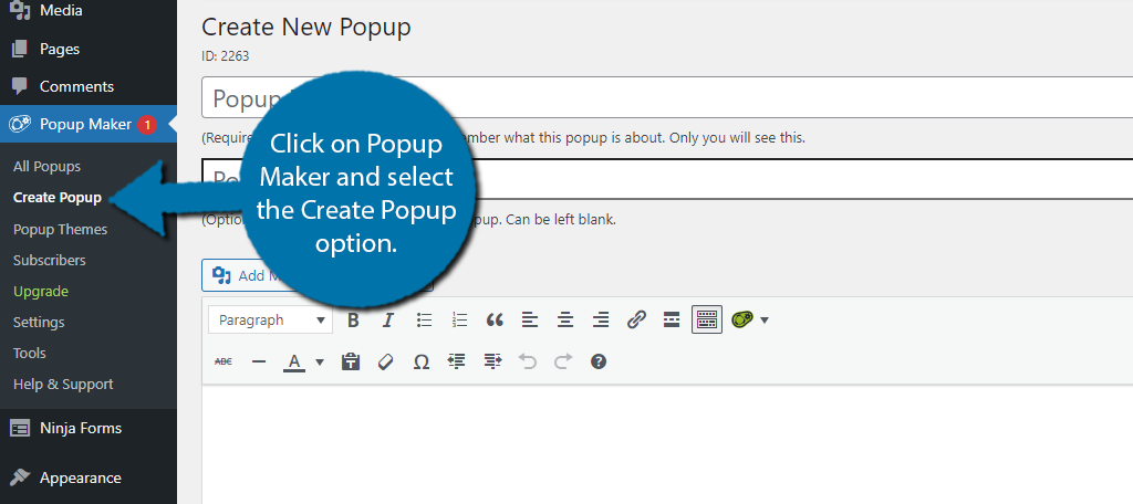 Create Popup