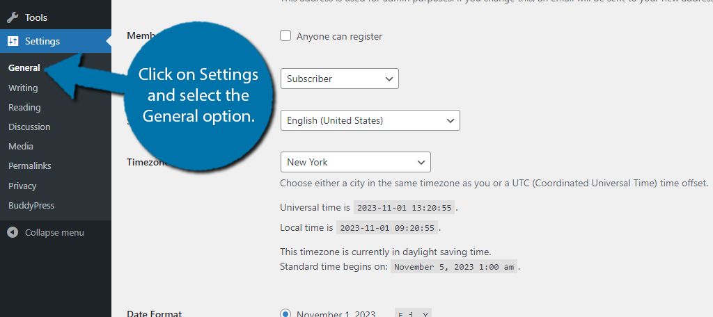 General Settings