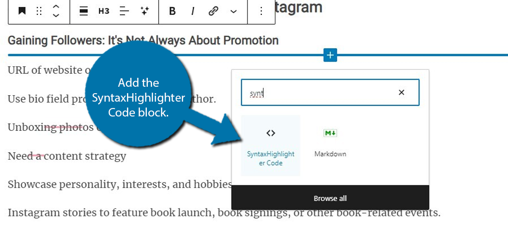 Syntaxhighlighter block