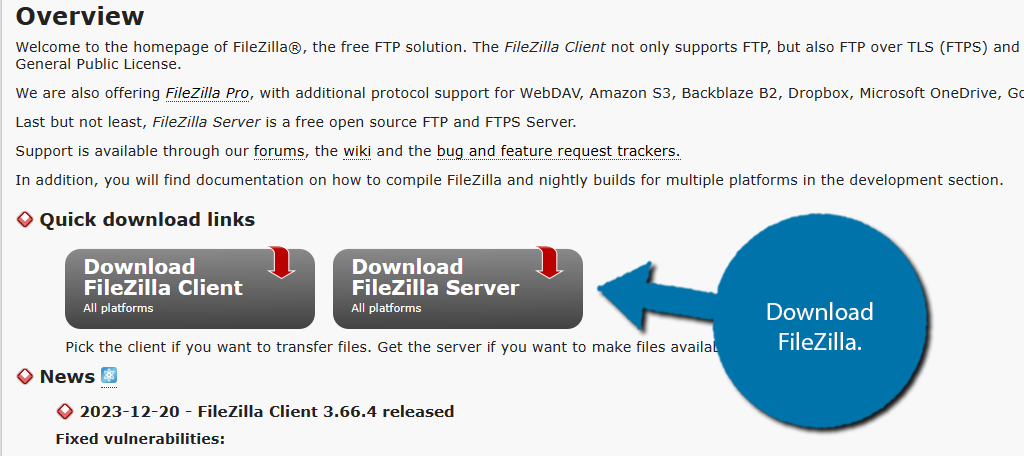 Download FileZilla