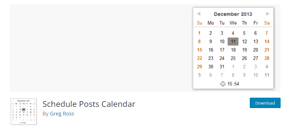 Schedule Posts Calendar