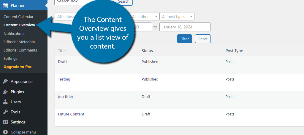 Content Overview