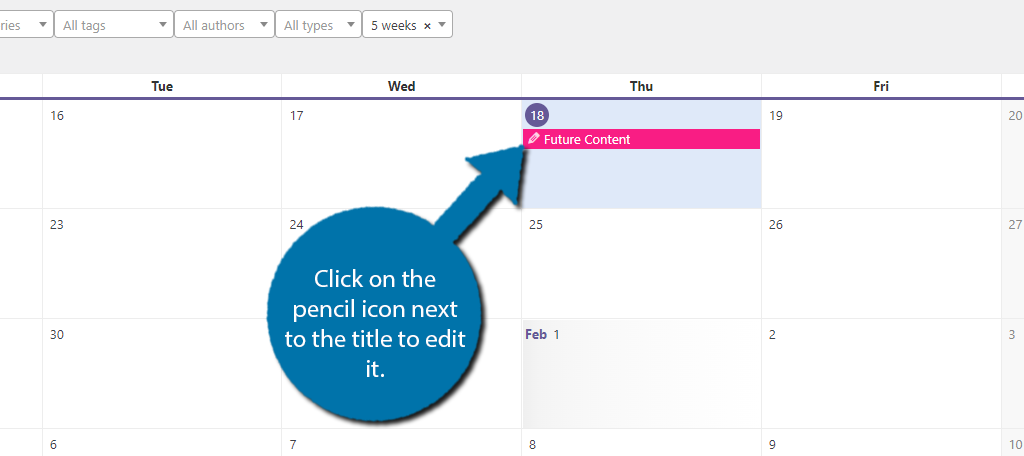 Edit Calendar