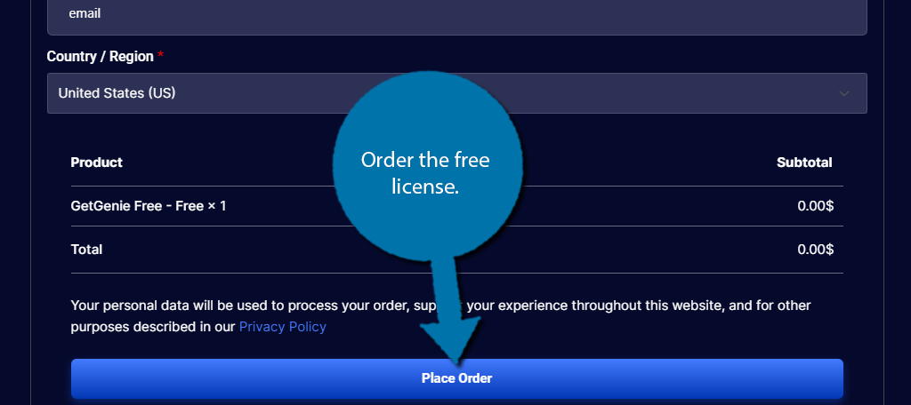 Order License