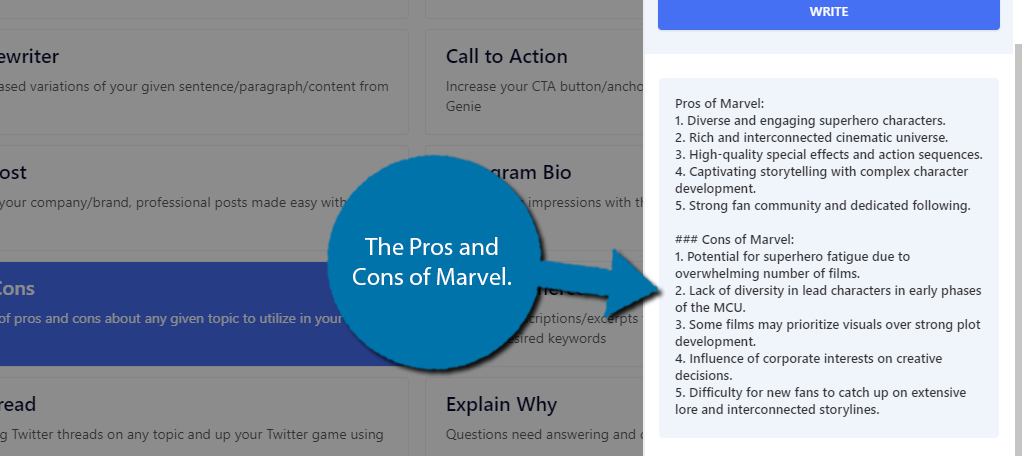 Pros and Cons of Marvel