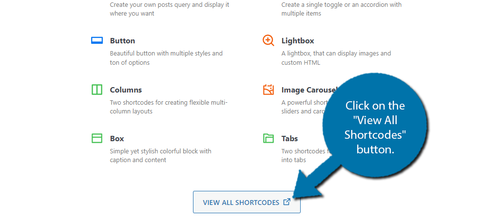 View All Shortcodes