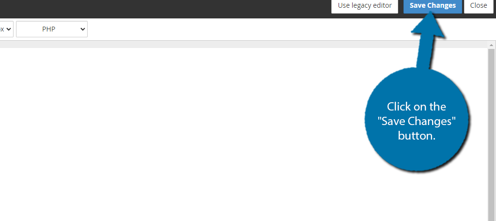 save the Changes when editing the wp-config file