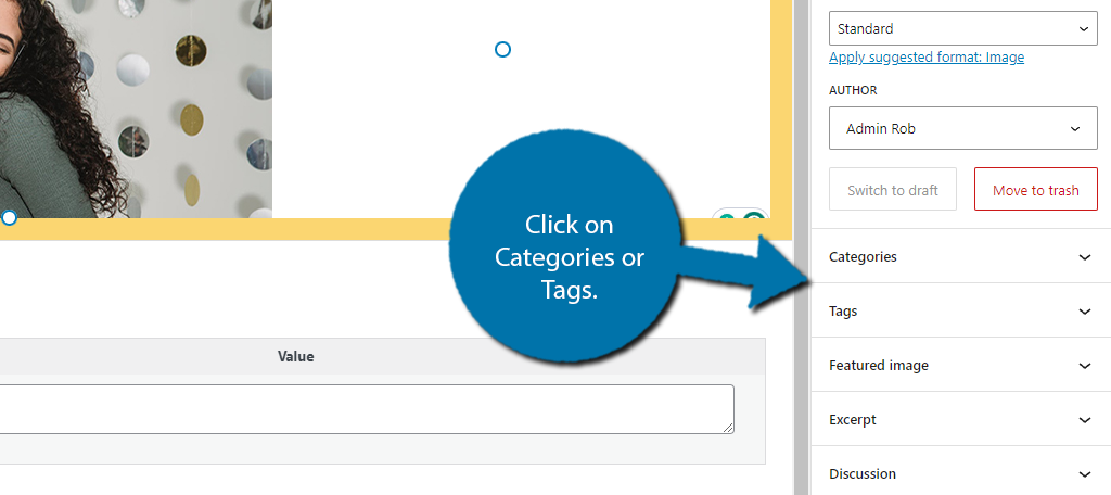 Taxonomies for a new postin WordPress