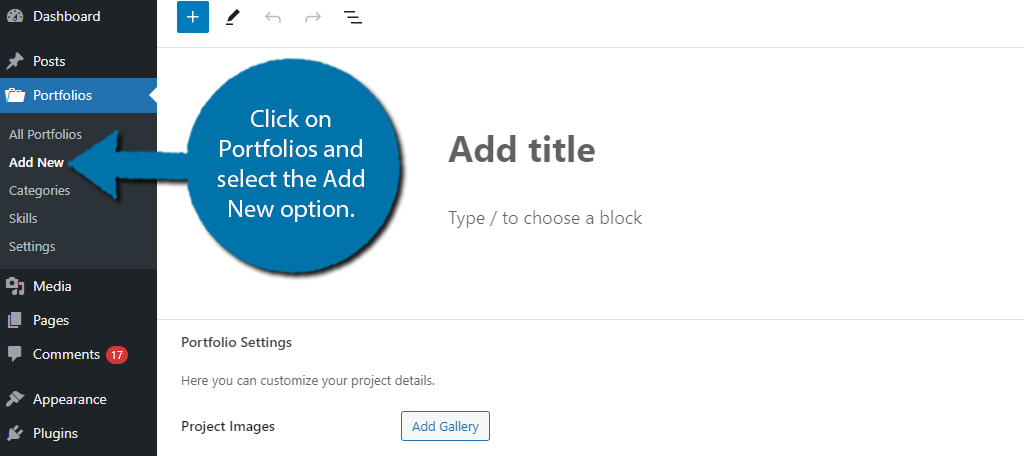 Add New Portfolio