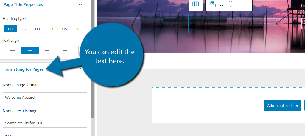 Formatting Pages