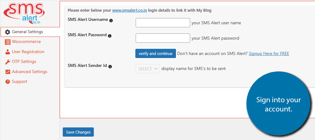Sign into your account