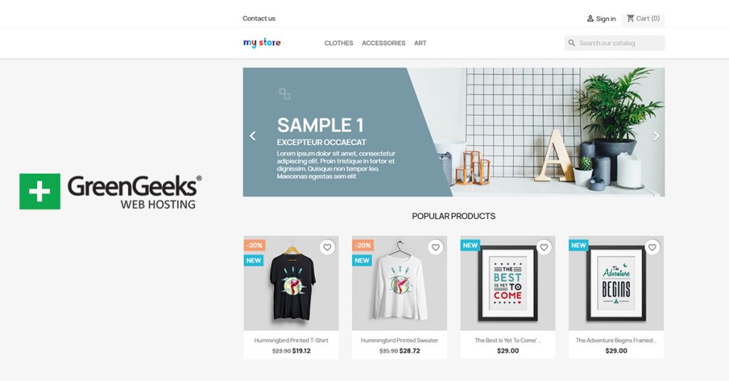 PrestaShop Install with GreenGeeks