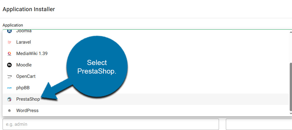 Install PrestaShop with the GreenGeeks App Installer