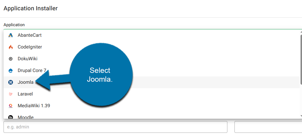 Select Joomla