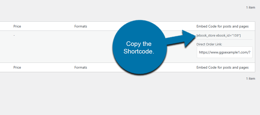 Copy Shortcode